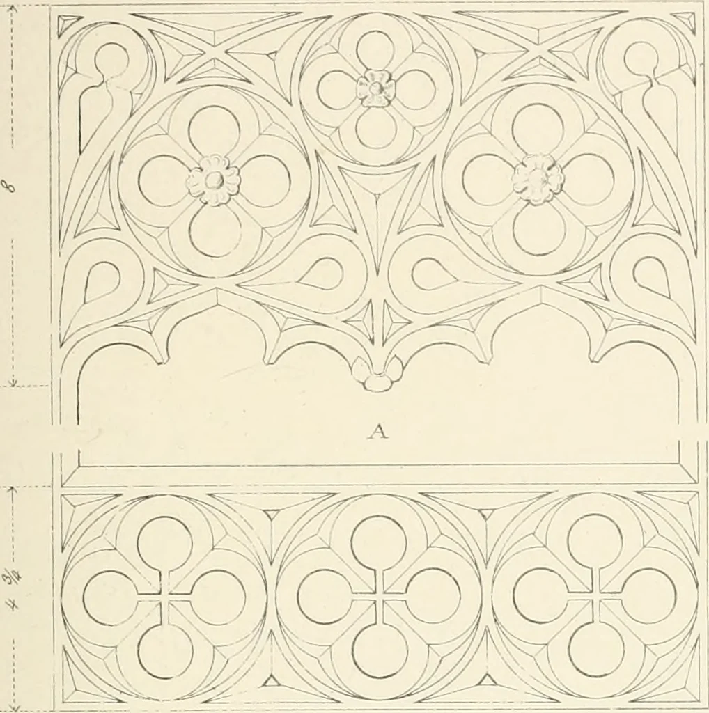 An illustration from An analysis of Gothick architecture ;, 1847, leaf 68