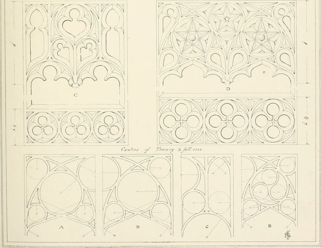 An illustration from An analysis of Gothick architecture ;, 1847, leaf 68