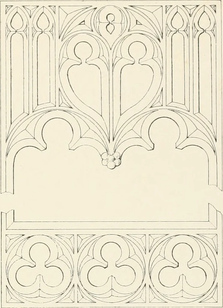 An illustration from An analysis of Gothick architecture ;, 1847, leaf 70