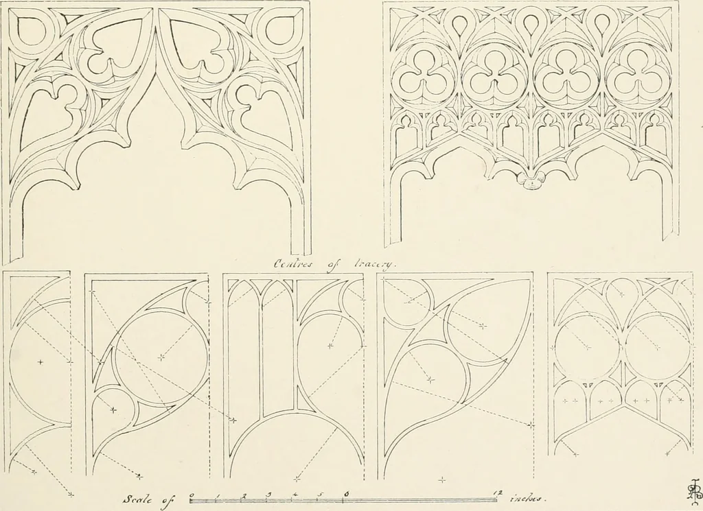 An illustration from An analysis of Gothick architecture ;, 1847, leaf 70