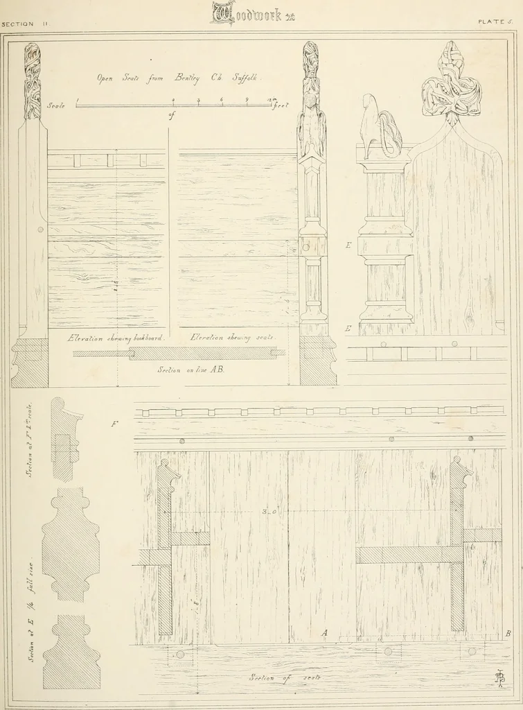 An illustration from An analysis of Gothick architecture ;, 1847, leaf 74