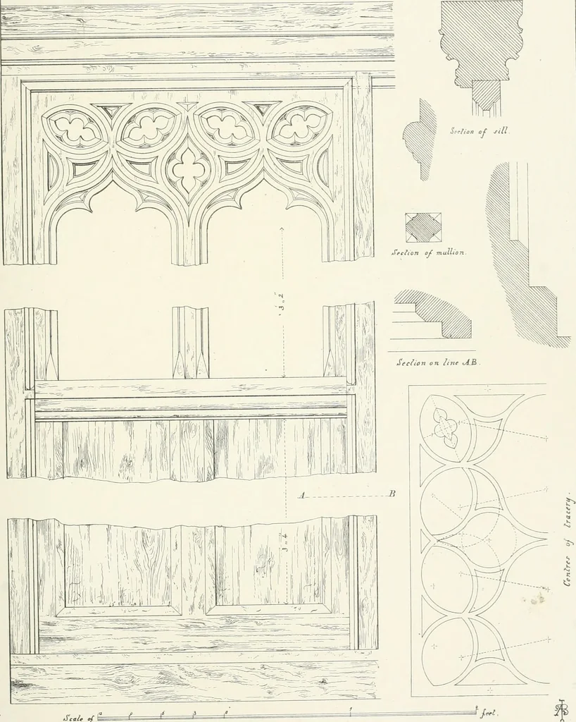 An illustration from An analysis of Gothick architecture ;, 1847, leaf 78