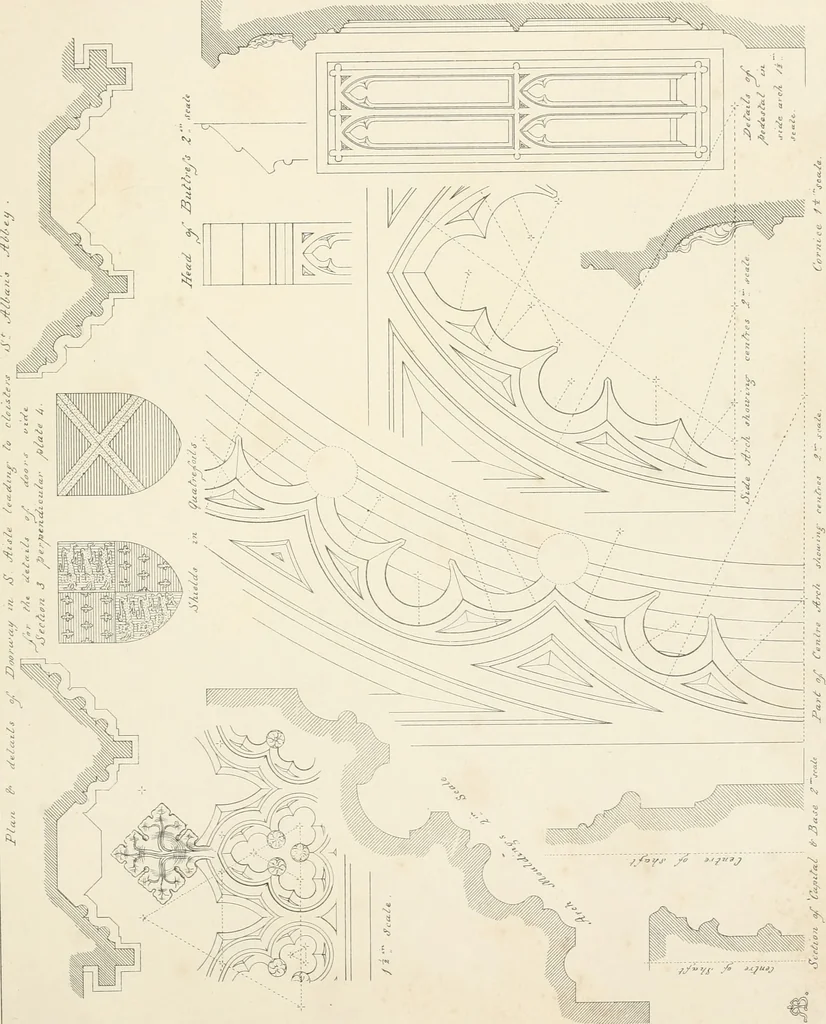 An illustration from An analysis of Gothick architecture ;, 1847, leaf 8