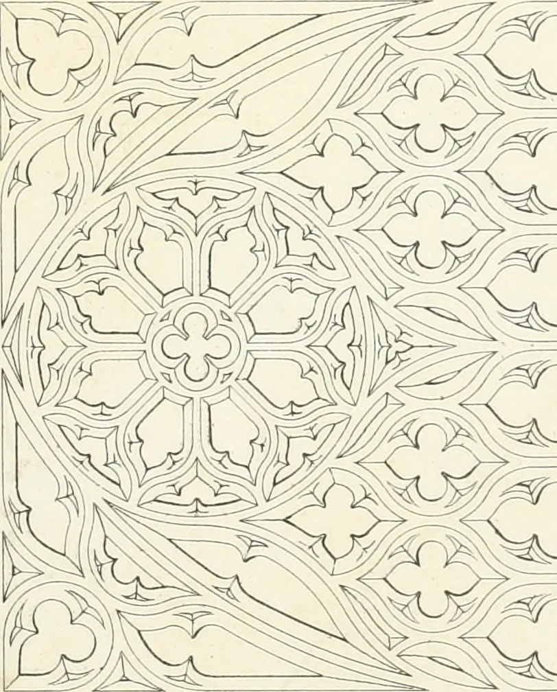An illustration from An analysis of Gothick architecture ;, 1847, leaf 80
