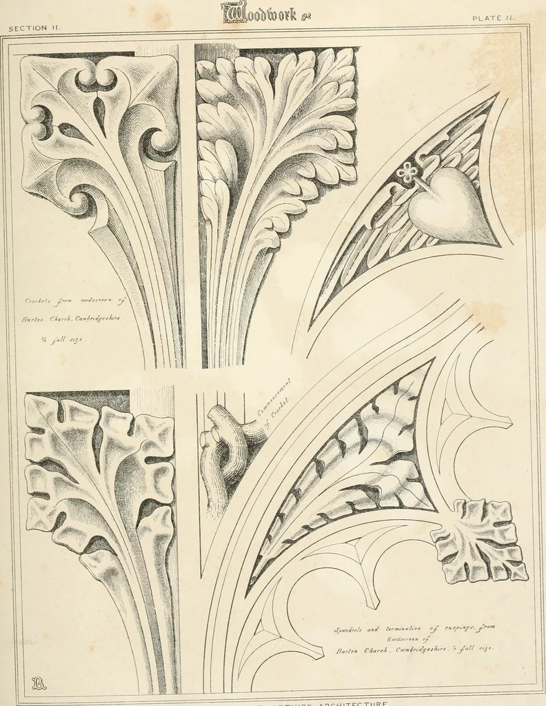 An illustration from An analysis of Gothick architecture ;, 1847, leaf 86