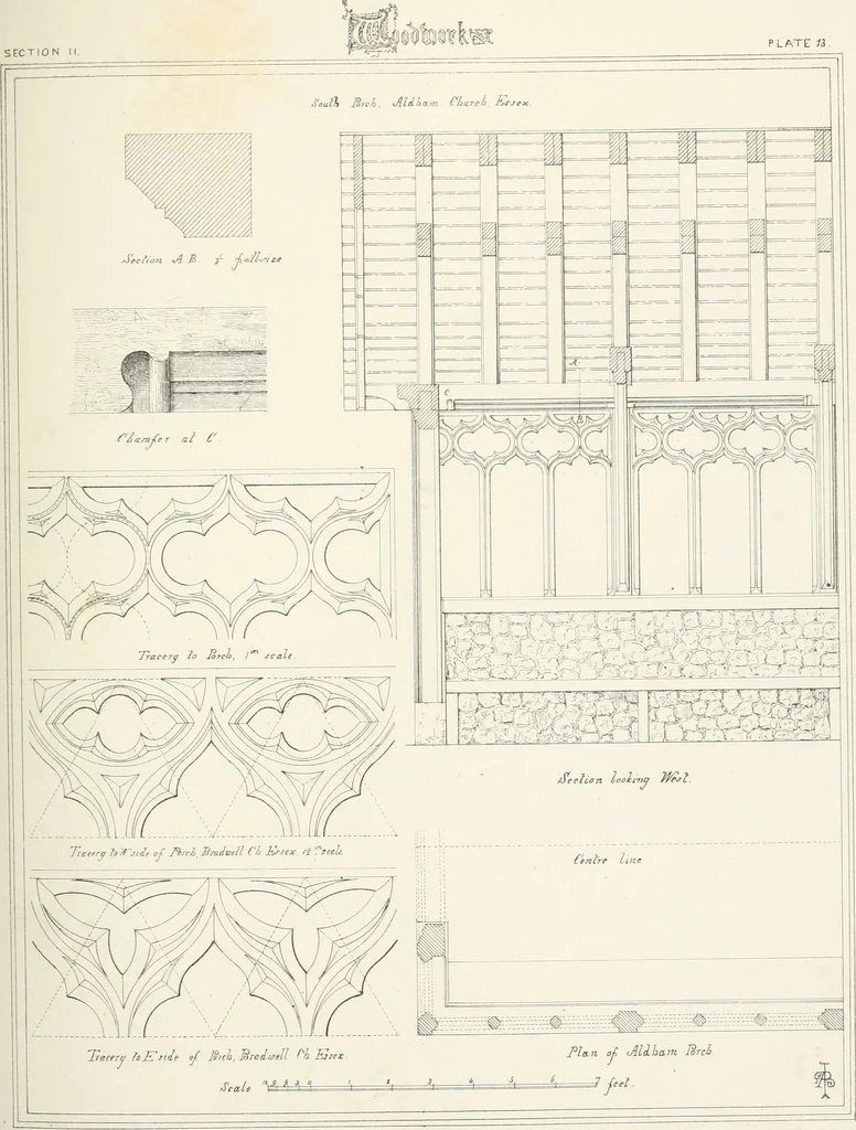 An illustration from An analysis of Gothick architecture ;, 1847, leaf 90