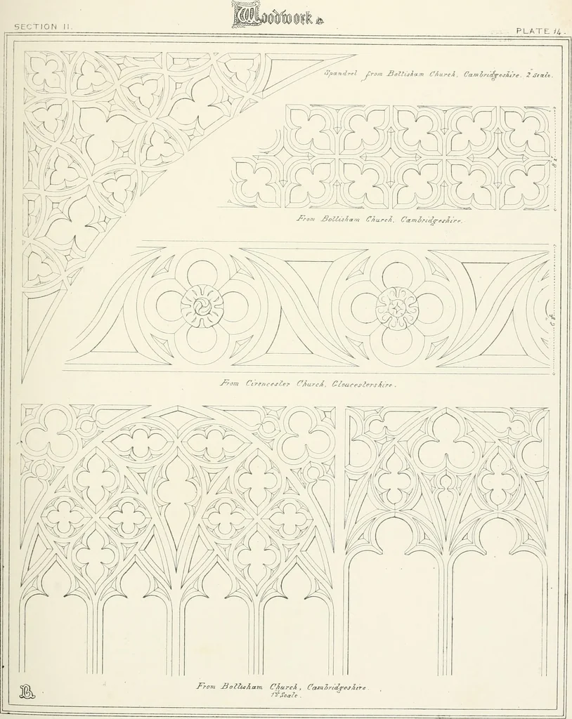 An illustration from An analysis of Gothick architecture ;, 1847, leaf 92