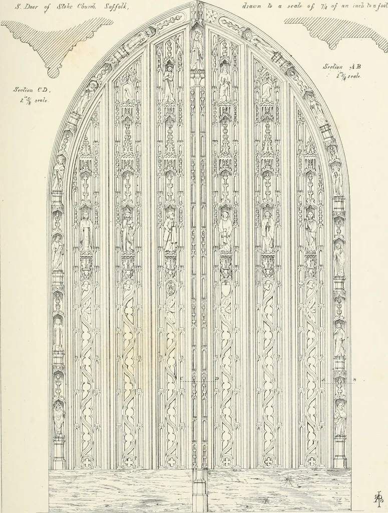 An illustration from An analysis of Gothick architecture ;, 1847, leaf 94