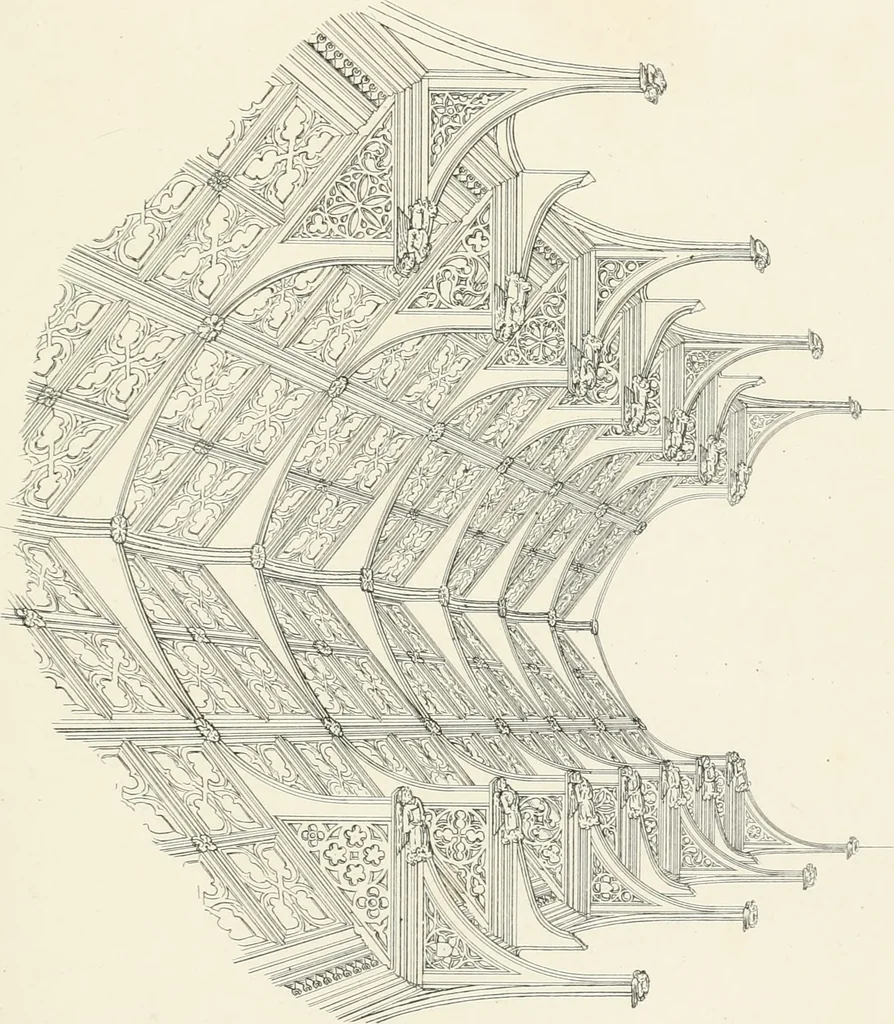 An illustration from An analysis of Gothick architecture ;, 1847, leaf 98