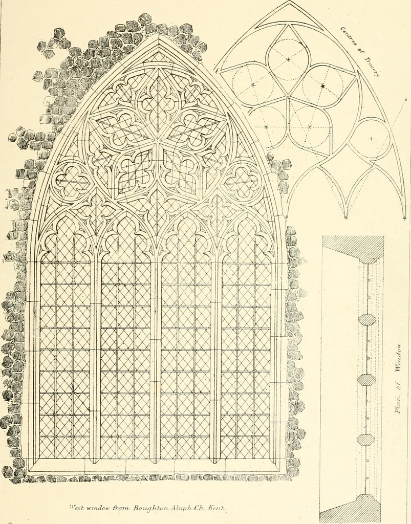 An illustration from An analysis of Gothick architecture : illustrated by a series of upwards of seven hundred examples of doorways, windows, etc., and accompanied with remarks on the several details of an ecclesiastical edifice, 1849, leaf 118