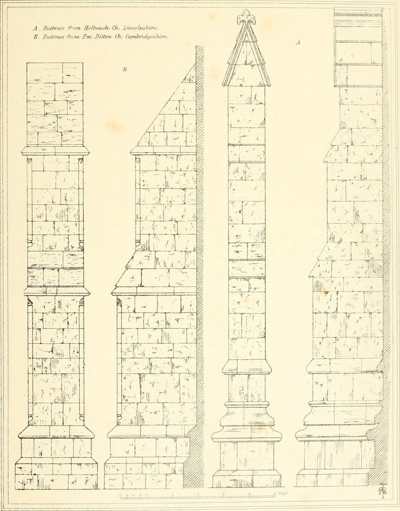 An illustration from An analysis of Gothick architecture : illustrated by a series of upwards of seven hundred examples of doorways, windows, etc., and accompanied with remarks on the several details of an ecclesiastical edifice, 1849, leaf 122