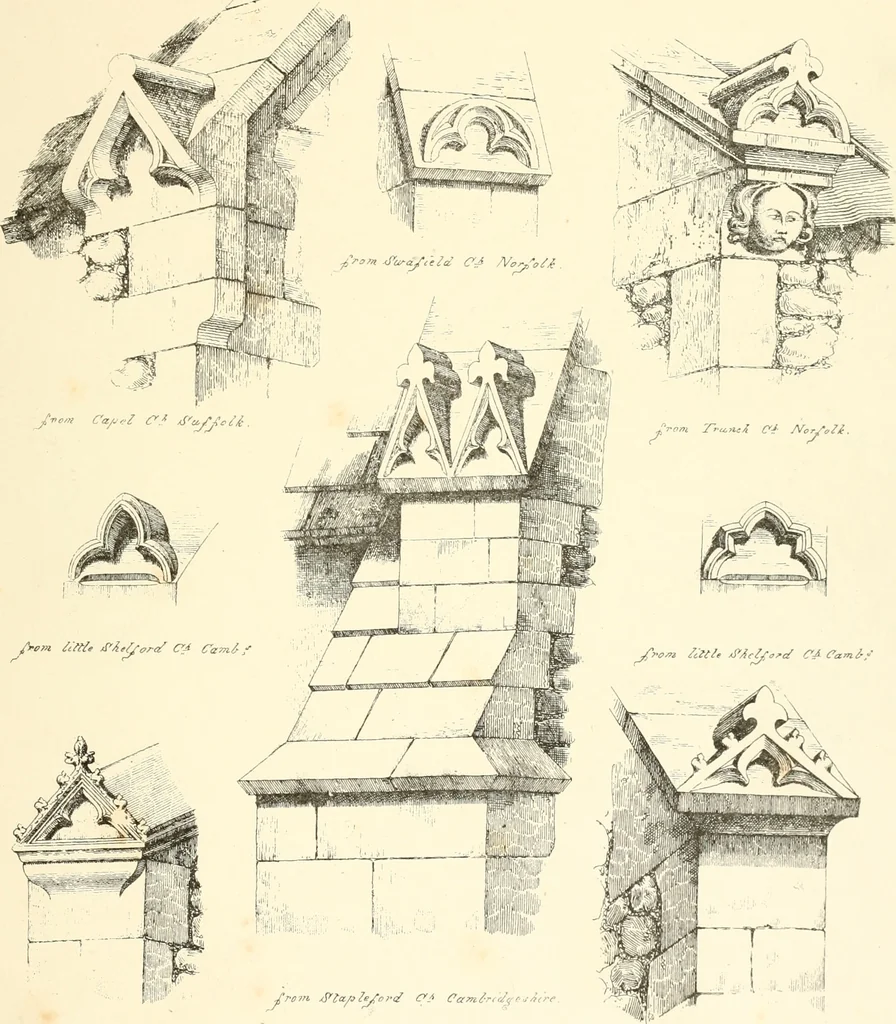 An illustration from An analysis of Gothick architecture : illustrated by a series of upwards of seven hundred examples of doorways, windows, etc., and accompanied with remarks on the several details of an ecclesiastical edifice, 1849, leaf 150