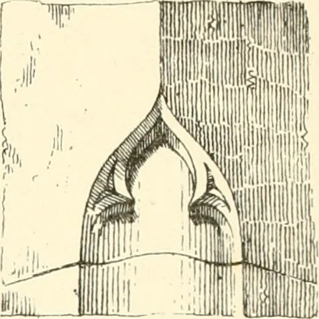 An illustration from An analysis of Gothick architecture : illustrated by a series of upwards of seven hundred examples of doorways, windows, etc., and accompanied with remarks on the several details of an ecclesiastical edifice, 1849, leaf 156