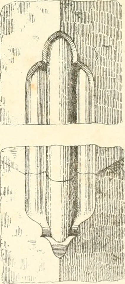 An illustration from An analysis of Gothick architecture : illustrated by a series of upwards of seven hundred examples of doorways, windows, etc., and accompanied with remarks on the several details of an ecclesiastical edifice, 1849, leaf 156