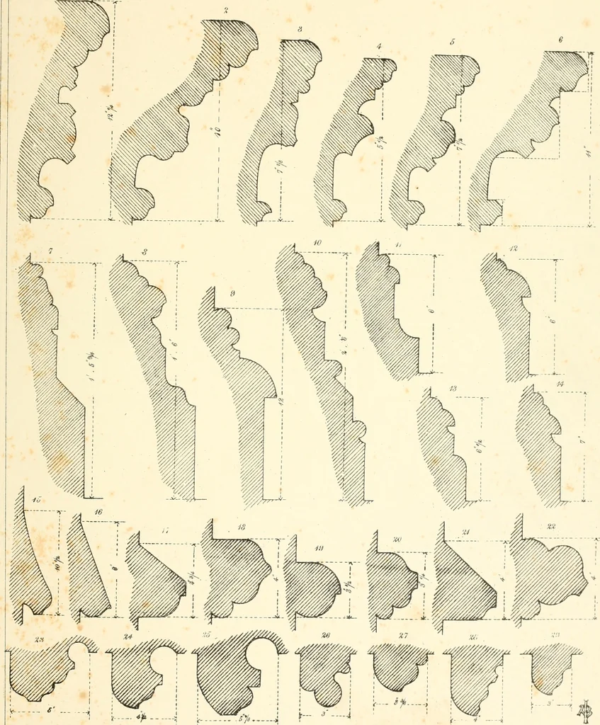 An illustration from An analysis of Gothick architecture : illustrated by a series of upwards of seven hundred examples of doorways, windows, etc., and accompanied with remarks on the several details of an ecclesiastical edifice, 1849, leaf 158