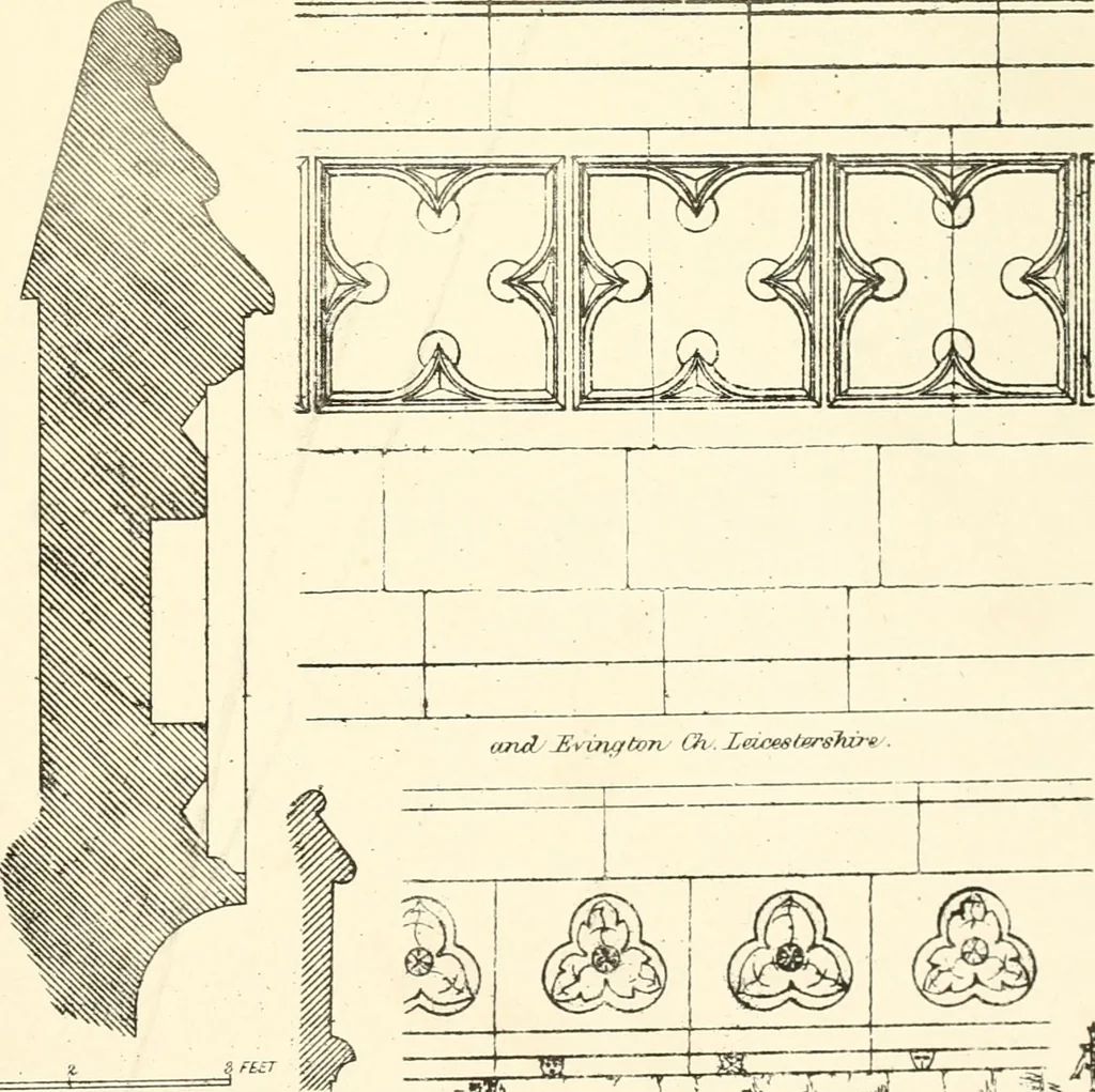 An illustration from An analysis of Gothick architecture : illustrated by a series of upwards of seven hundred examples of doorways, windows, etc., and accompanied with remarks on the several details of an ecclesiastical edifice, 1849, leaf 162
