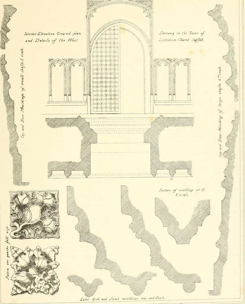 An illustration from An analysis of Gothick architecture : illustrated by a series of upwards of seven hundred examples of doorways, windows, etc., and accompanied with remarks on the several details of an ecclesiastical edifice, 1849, leaf 180