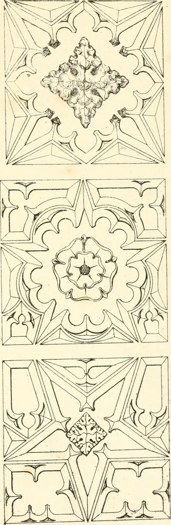 An illustration from An analysis of Gothick architecture : illustrated by a series of upwards of seven hundred examples of doorways, windows, etc., and accompanied with remarks on the several details of an ecclesiastical edifice, 1849, leaf 182