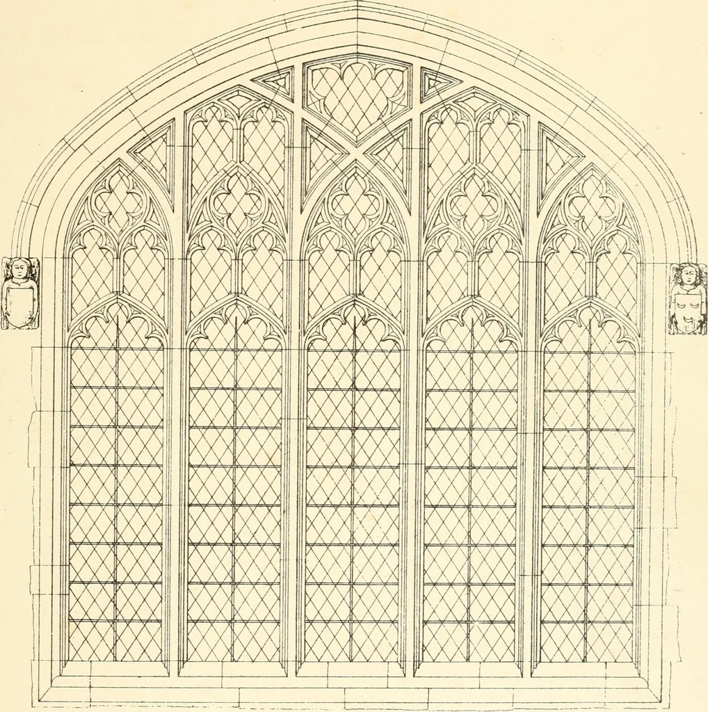 An illustration from An analysis of Gothick architecture : illustrated by a series of upwards of seven hundred examples of doorways, windows, etc., and accompanied with remarks on the several details of an ecclesiastical edifice, 1849, leaf 212