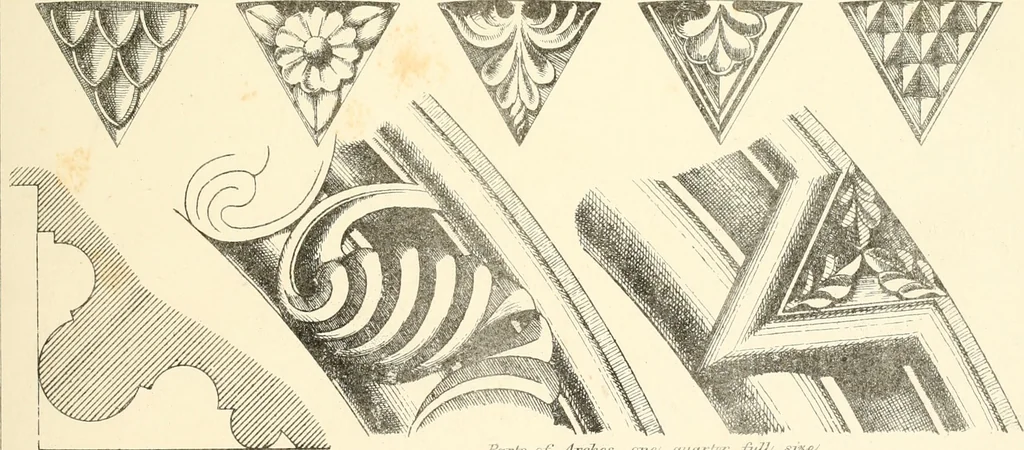 An illustration from An analysis of Gothick architecture : illustrated by a series of upwards of seven hundred examples of doorways, windows, etc., and accompanied with remarks on the several details of an ecclesiastical edifice, 1849, leaf 24