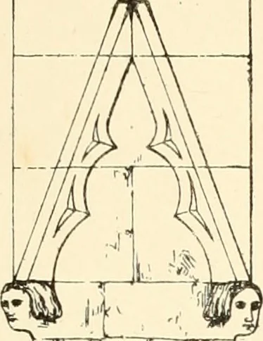 An illustration from An analysis of Gothick architecture : illustrated by a series of upwards of seven hundred examples of doorways, windows, etc., and accompanied with remarks on the several details of an ecclesiastical edifice, 1849, leaf 58
