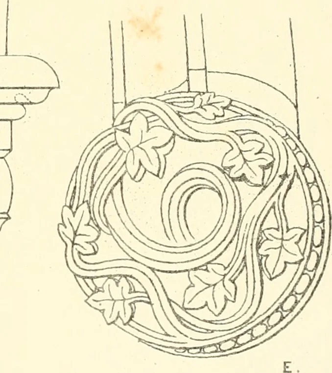 An illustration from An analysis of Gothick architecture : illustrated by a series of upwards of seven hundred examples of doorways, windows, etc., and accompanied with remarks on the several details of an ecclesiastical edifice, 1849, leaf 66