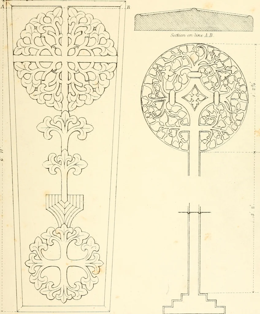 An illustration from An analysis of Gothick architecture : illustrated by a series of upwards of seven hundred examples of doorways, windows, etc., and accompanied with remarks on the several details of an ecclesiastical edifice, 1849, leaf 80