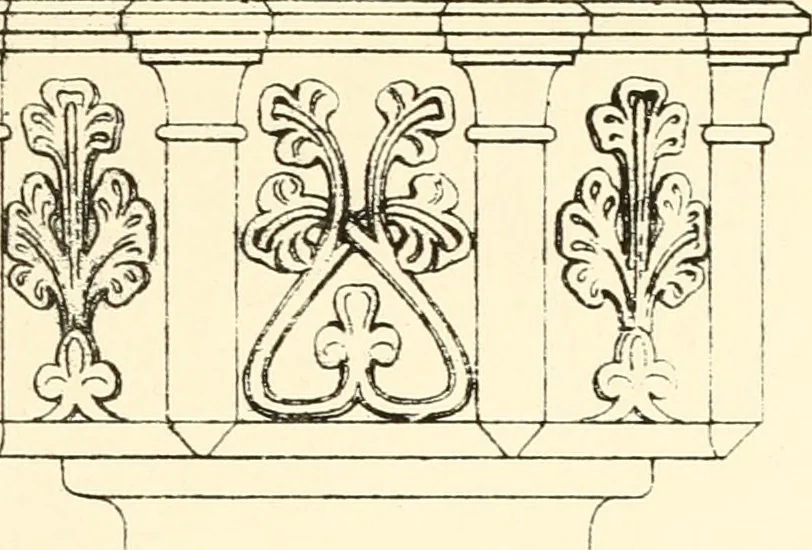 An illustration from An analysis of Gothick architecture : illustrated by a series of upwards of seven hundred examples of doorways, windows, etc., and accompanied with remarks on the several details of an ecclesiastical edifice, 1849, leaf 86
