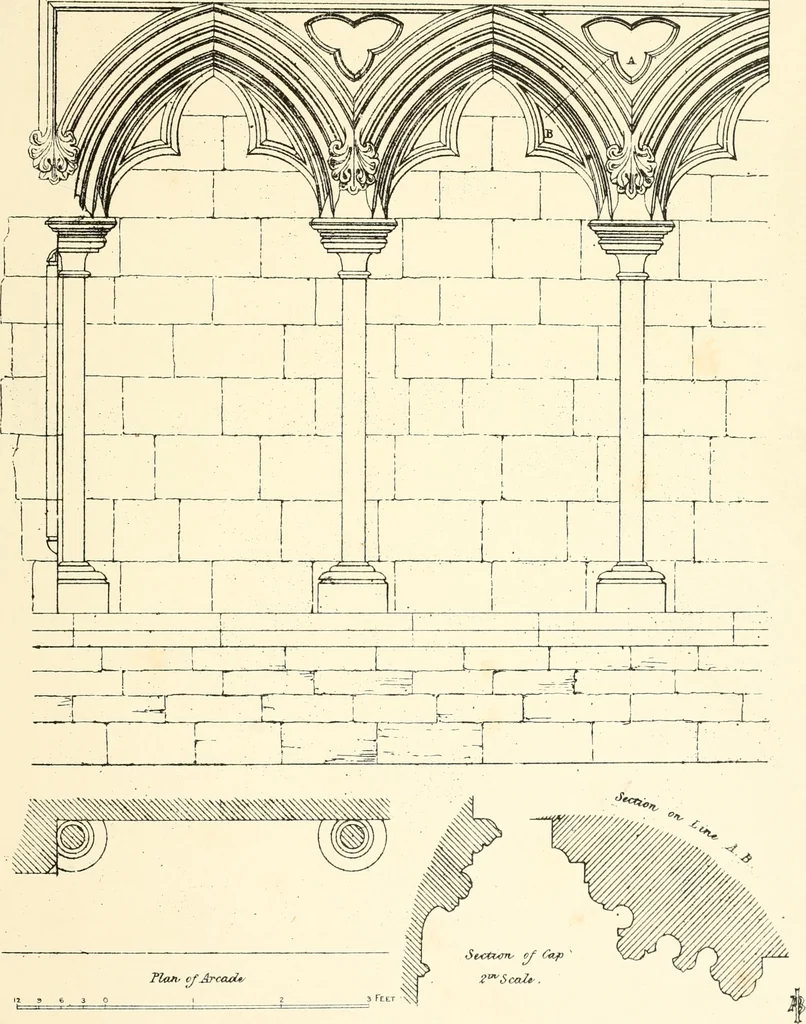 An illustration from An analysis of Gothick architecture : illustrated by a series of upwards of seven hundred examples of doorways, windows, etc., and accompanied with remarks on the several details of an ecclesiastical edifice, 1849, leaf 88