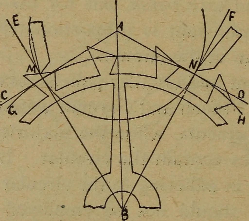An illustration from An analysis of the lever escapement, 1910, leaf 19