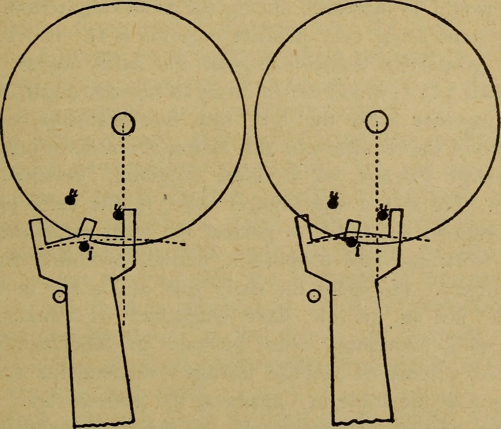 An illustration from An analysis of the lever escapement, 1910, leaf 46