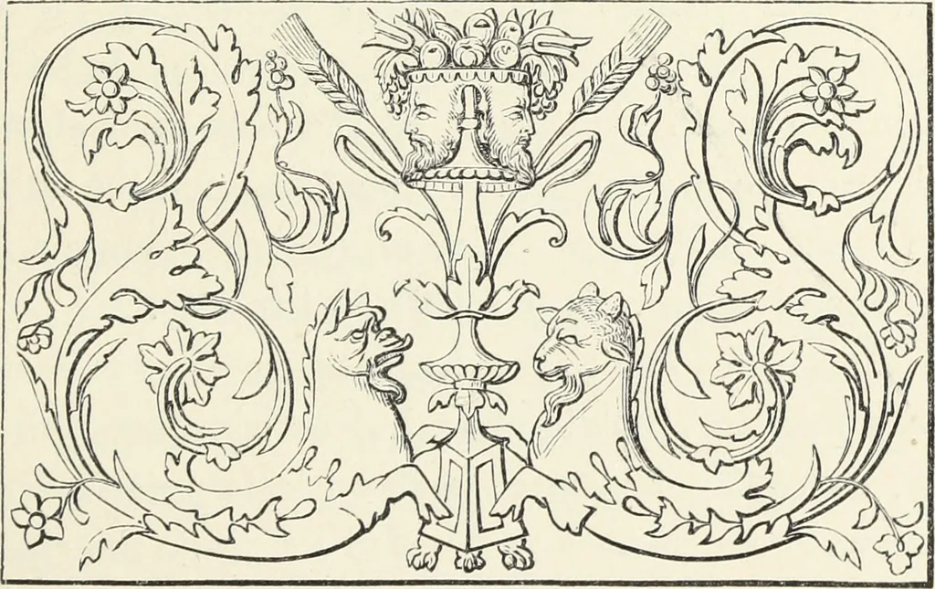 An illustration from Analysis of ornament. The characteristics of styles : an introduction to the study of the history of ornamental art, 1860, leaf 126