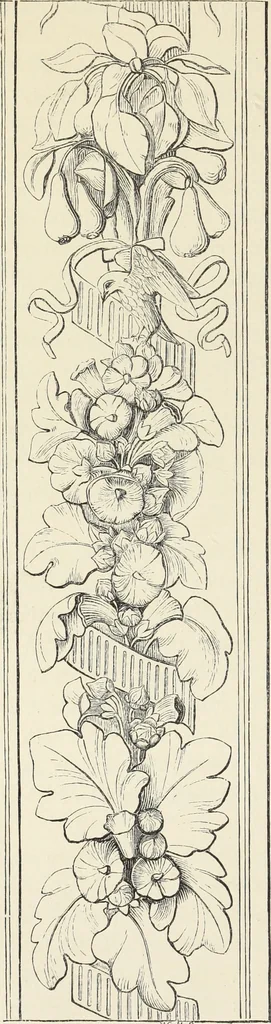An illustration from Analysis of ornament. The characteristics of styles : an introduction to the study of the history of ornamental art, 1860, leaf 129