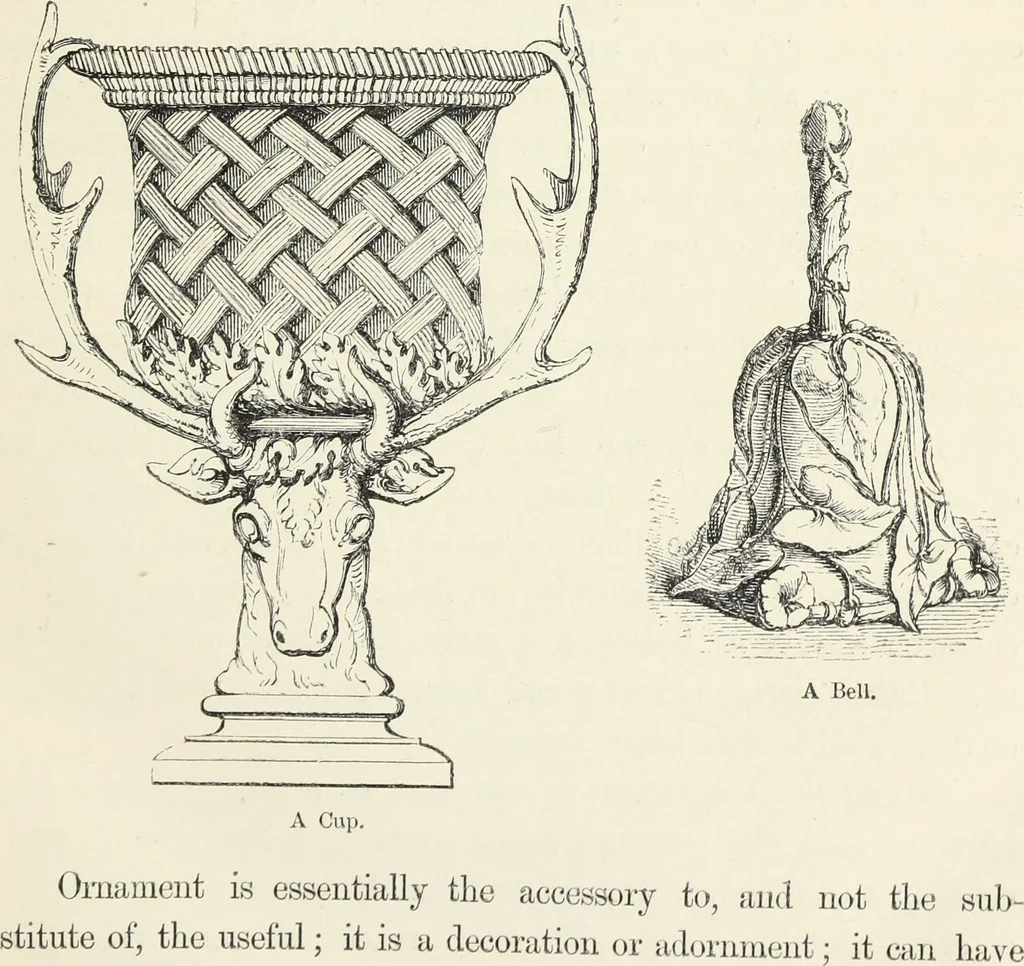 An illustration from Analysis of ornament. The characteristics of styles : an introduction to the study of the history of ornamental art, 1860, leaf 16