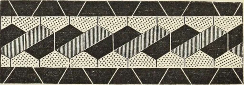 An illustration from Analysis of ornament. The characteristics of styles : an introduction to the study of the history of ornamental art, 1860, leaf 23