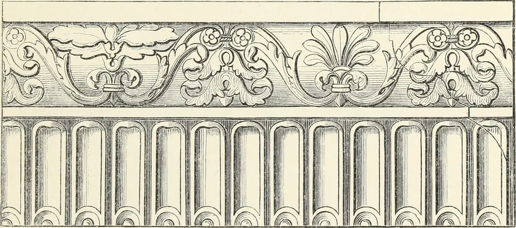 An illustration from Analysis of ornament. The characteristics of styles : an introduction to the study of the history of ornamental art, 1860, leaf 64