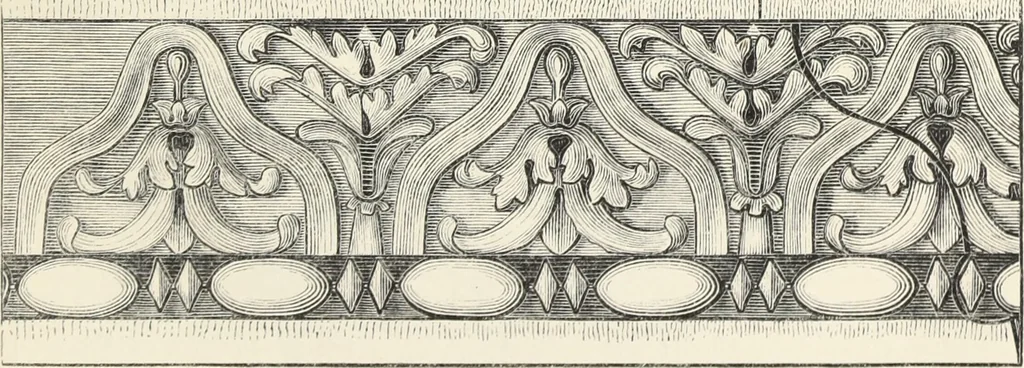 An illustration from Analysis of ornament. The characteristics of styles : an introduction to the study of the history of ornamental art, 1860, leaf 64