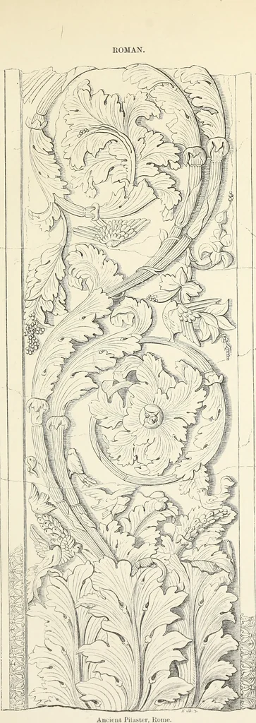 An illustration from Analysis of ornament. The characteristics of styles : an introduction to the study of the history of ornamental art, 1860, leaf 66