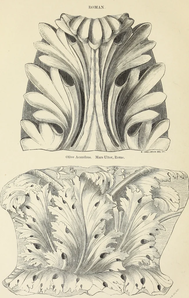 An illustration from Analysis of ornament. The characteristics of styles : an introduction to the study of the history of ornamental art, 1860, leaf 69