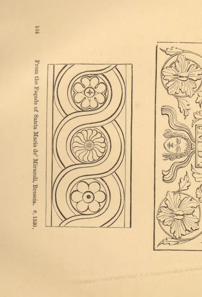 An illustration from Analysis of ornament, characteristics of styles; an introduction to the study of the history of ornamental art, 1879, leaf 177