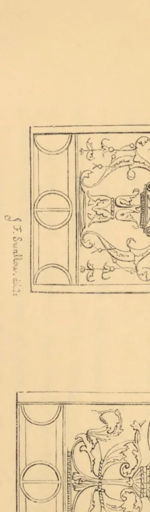 An illustration from Analysis of ornament, characteristics of styles; an introduction to the study of the history of ornamental art, 1879, leaf 181