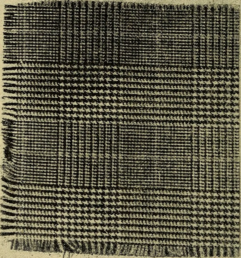 An illustration from The analysis & reproduction of textile fabrics : being a reasonable explanation of the necessary calculations and processes involved in analysing, effecting the required changes, and reproducing all the principal types of woven textures, from the raw materials to the finished cloth ; with an appendix upon "The cost of cloths.", 1894, leaf 51