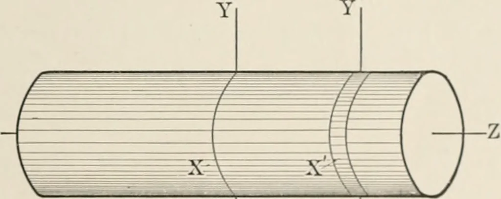 An illustration from Analytical mechanics for students of physics and engineering, 1913, leaf 174
