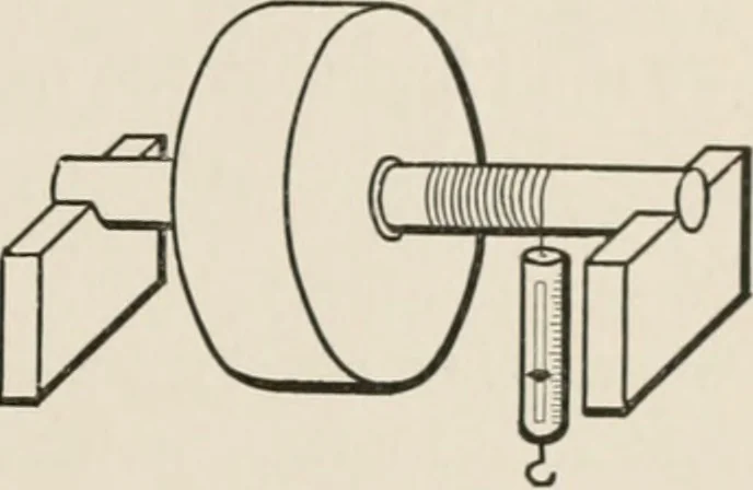 An illustration from Analytical mechanics for students of physics and engineering, 1913, leaf 236
