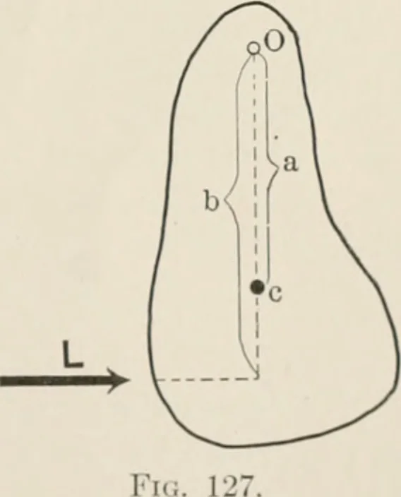 An illustration from Analytical mechanics for students of physics and engineering, 1913, leaf 296