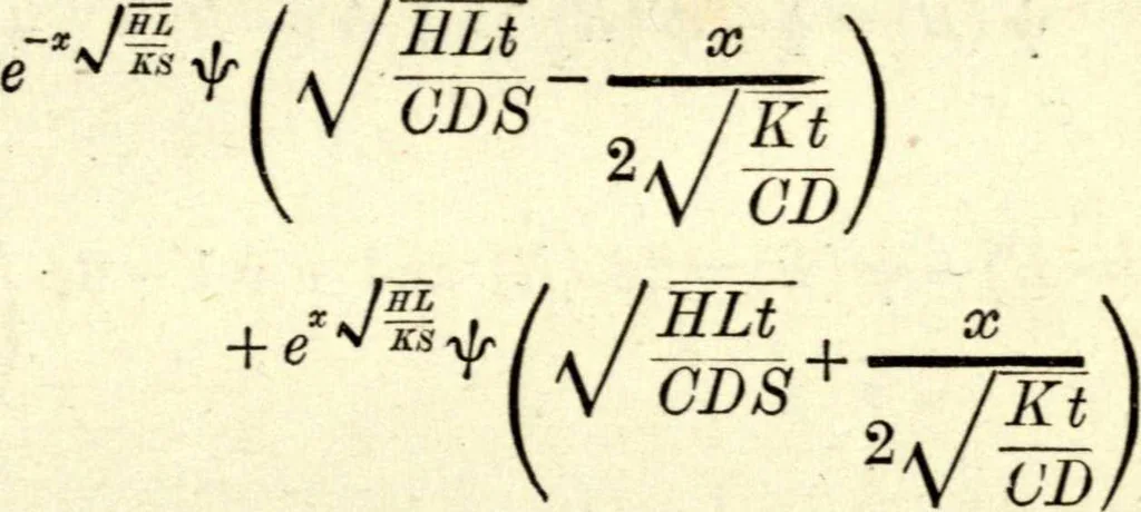 An illustration from The analytical theory of heat, 1878, leaf 394