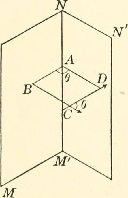 An illustration from Analytic geometry of space, 1914, leaf 31