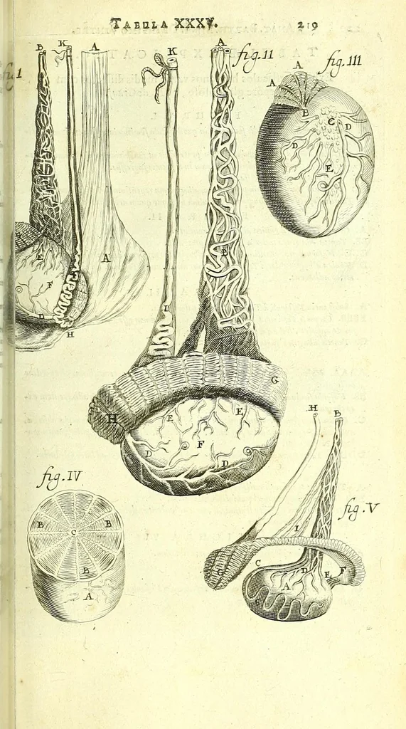 An illustration from Anatome, ex omnium veterum recentiorumque observationibus imprimis Institutionibus b. m. parentis Ca, 1686, leaf 255