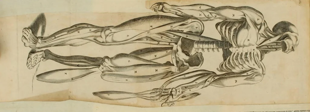 An illustration from Anatome, ex omnium veterum recentiorumque observationibus imprimis Institutionibus b. m. parentis Ca, 1686, leaf 605