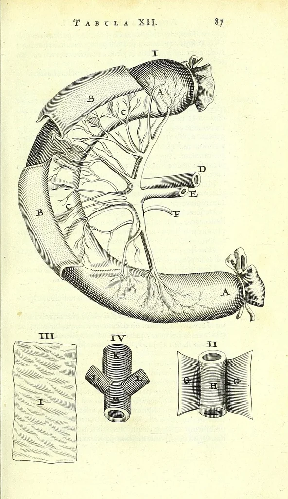 An illustration from Anatome ex omnium veterum recentiorumque observationibus imprimis Institutionibus b. m. parentis Cas, 1673, leaf 125
